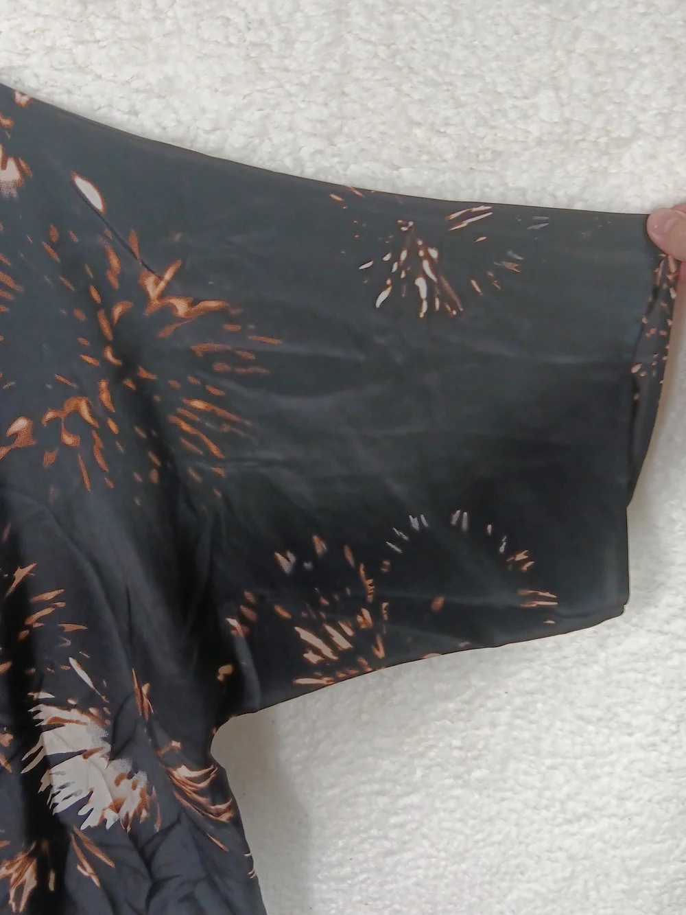 Ulla Johnson Dress Womens 6 Black Silk Midi Flowy Abstract Cover Up - Picture 6 of 11